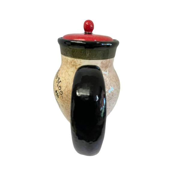Pitcher Tea Pots Fly Me to The Moon Sheep Bee 7.5" Ceramic Collectible Creamer - Picture 9 of 10